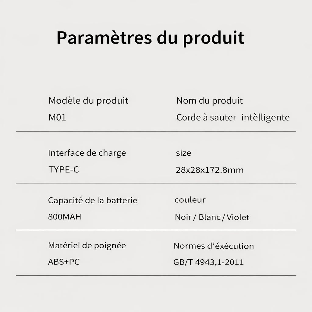 CORDE À SAUTER INTELLIGENTE SANS FIL
