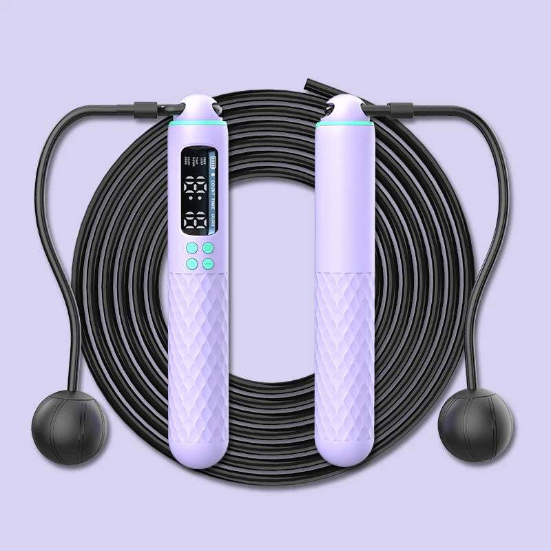 New Rechargeable USB Electronic Technology Jump Rope Wire Rope Adjustable Jump Rope Trainer Digital Wireless Calorie Counter
